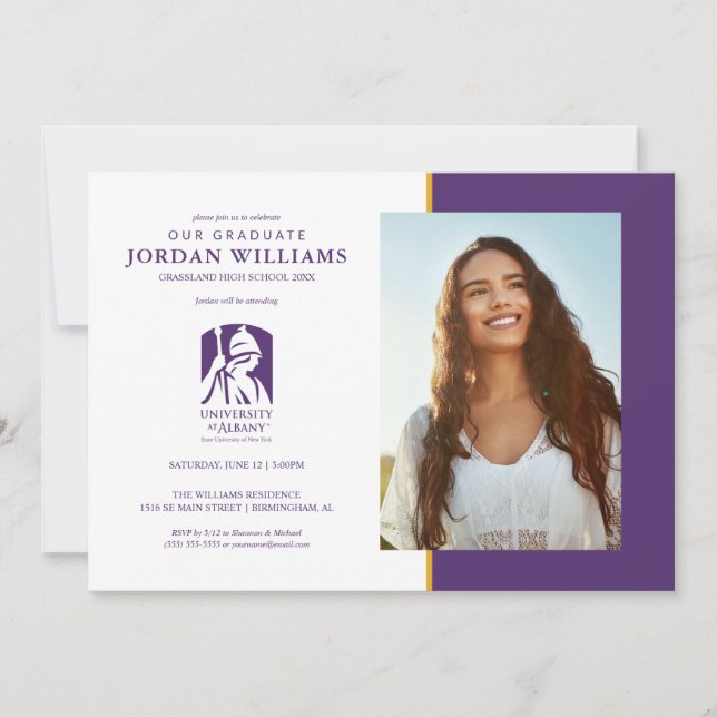 Anúncio Logotipo Icônico da Universidade de Albany (Frente)