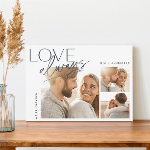 Anúncio Love Always Three Photo Collage Noivado