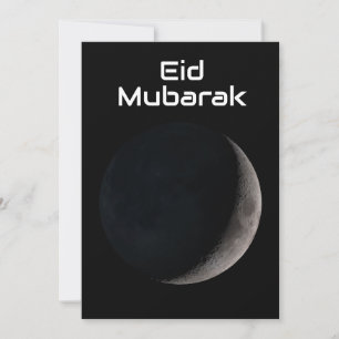 Anúncio Luz da lua Eid Mubarak sobre luz