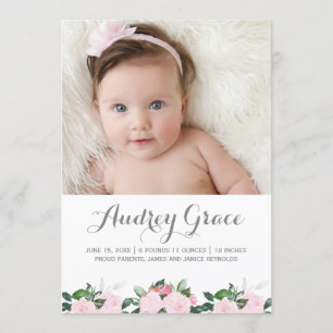 Anúncio macio do nascimento do rosa   de