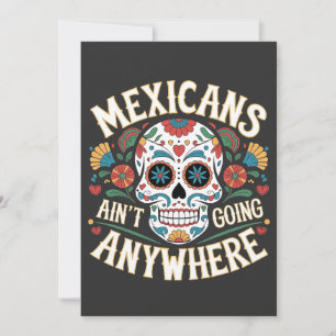 Anúncio MAGA mexicanos não vão a lugar nenhum crânio de aç