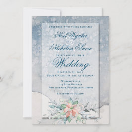 Anúncio Magia de Natal/Poinsettia em Aquarela Casamento