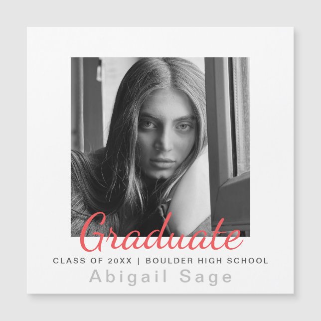 Anúncio Magnético de Formatação Moderna de Foto (Frente)