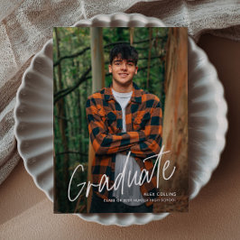 Anúncio Magnético de Graduação de Foto Manuscrita