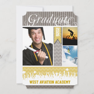 Anúncio Mais velho 3 Imagens Cinza Amarelo Zig Classe de