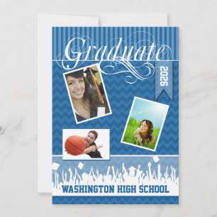 Anúncio Mais velho Real Azul Zig Zag Classe de Imagem