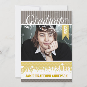 Anúncio Mais velho Zig Zag Cinza Amarelo Classe de Imagem