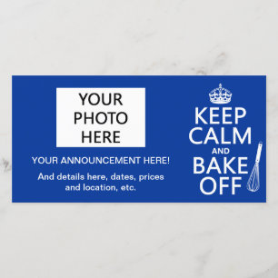 Anúncio Mantenha a calma e coza-a fora