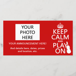 Anúncio Manter Calmo e Jogar (violino) (qualquer cor)