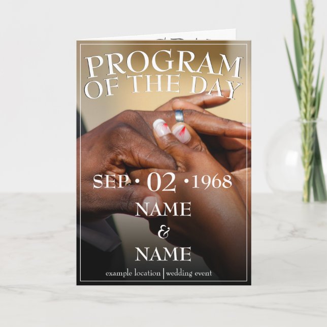 Anúncio Mãos de um casal de noivos com um anel (Frente)