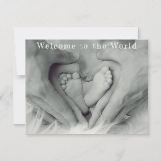 Anúncio Mãos-Pais e Pés-Bebês Bem-vindos ao Mundo