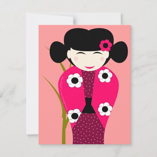 Anúncio Mapa nascimento boneca Kokeshi (Frente)