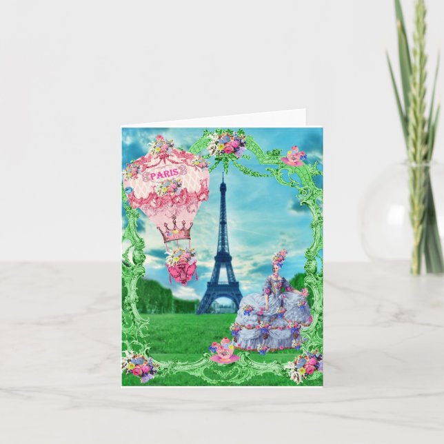Anúncio Marie Antoinette, Torre Eiffel, Balão de Ar Quente (Frente)