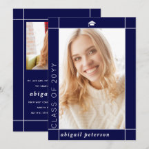 Marinho azul moderno Classe de graduação de 2024