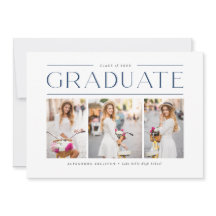 Marinho Azul Moderno Tipografia Três Graduação Fot