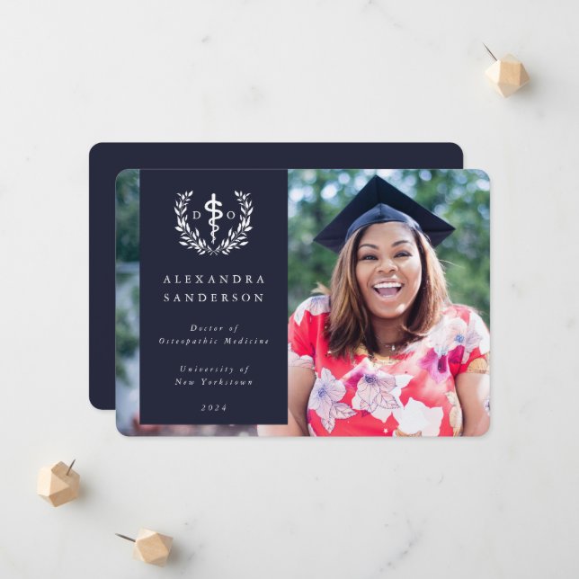 Anúncio Marinho+White Doutor de Medicina Osteopática Foto (Frente/Verso In Situ)