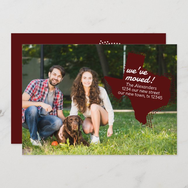 Anúncio Maroon Movimentamos - Texas Movendo-se (Frente/Verso)