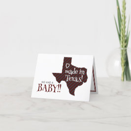 Anúncio Maroon Striped Made in Texas Photo Baby