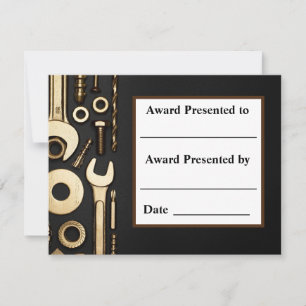 Anúncio Mecânico. Certificado de Prêmio.