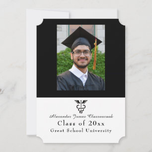 Anúncio Médico Mínimo formando Branco Preto Moderno Annou