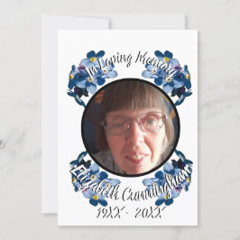 Anúncio Memorial Me Esqueça Não É Blue Floral Photo Progra