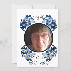 Anúncio Memorial Me Esqueça Não É Blue Floral Photo Progra