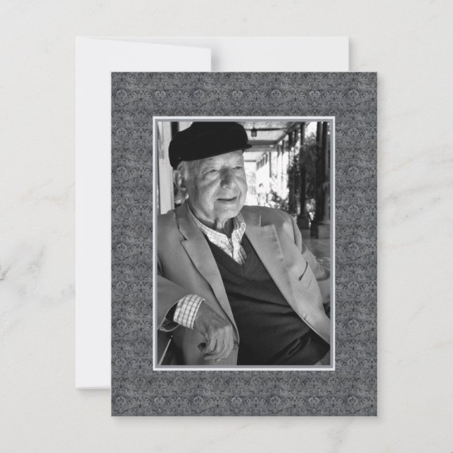 Anúncio Memoriam Lembrança: Foto de Aviso de Morte (Frente)