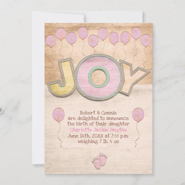 Anúncio Menina recém nascida (Frente)