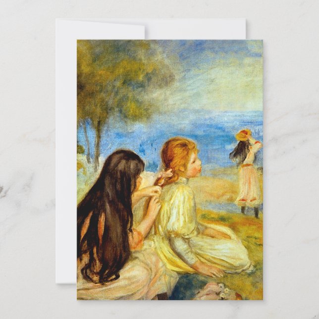 Anúncio Meninas à beira da bela pintura Renoir (Frente)
