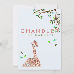 Anúncio Menino da foto do pastel da girafa