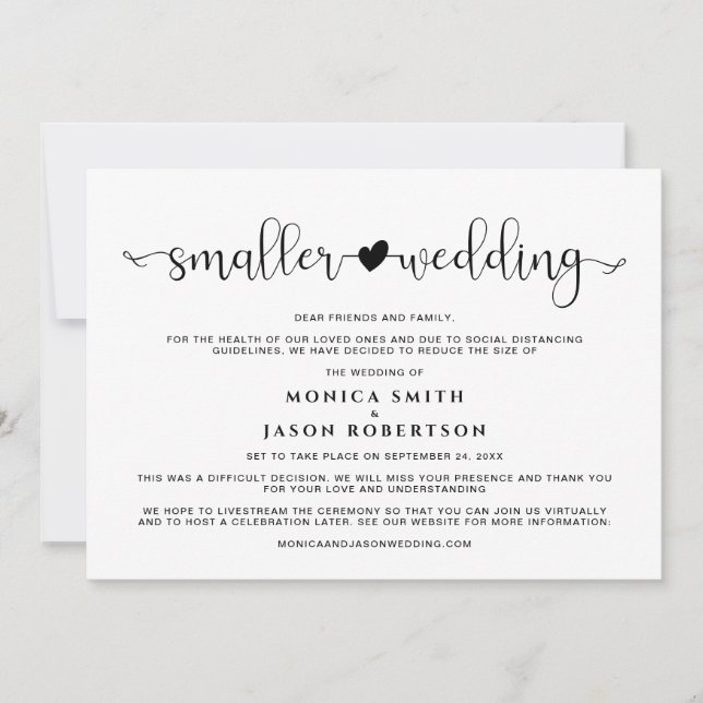 Anúncio Menor mudança de casamento de menor tamanho (Frente)