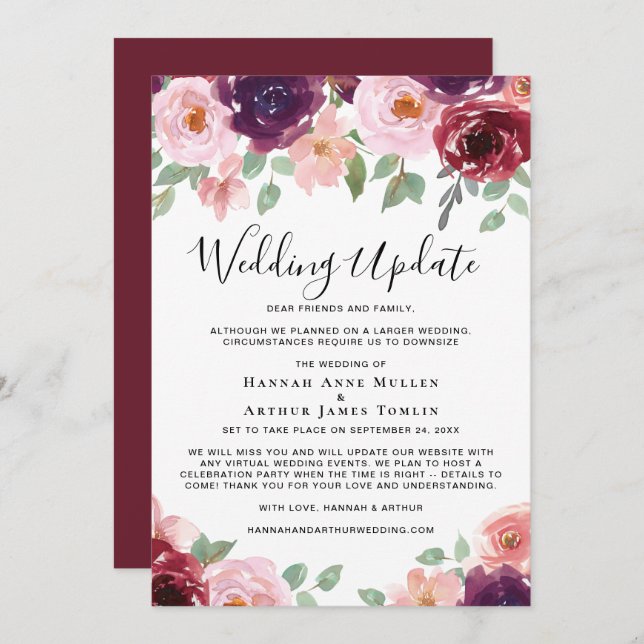 Anúncio Menor Nuptura De Casamento Floral (Frente/Verso)