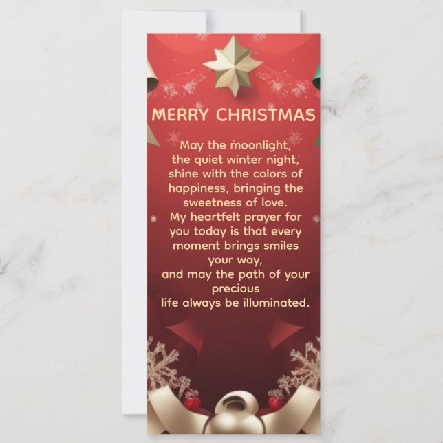 Anúncio Merry Christmas Greeting Card with Festive Ribbons (Frente)