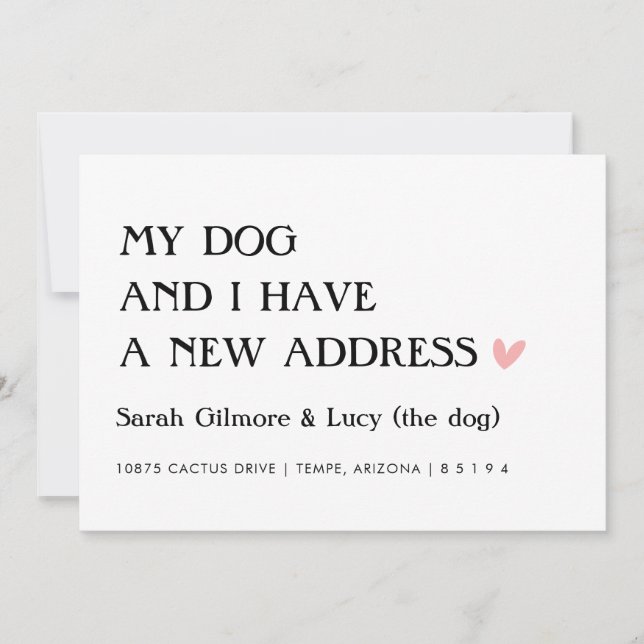 Anúncio Meu Cachorro e eu temos uma nova morada movendo o  (Frente)