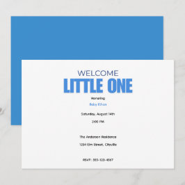 Anúncio Minimal Baby Boy Shower Invitation