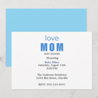 Anúncio Minimal Baby boy Shower Invitation