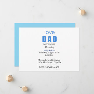 Anúncio Minimal Baby boy Shower Invitation