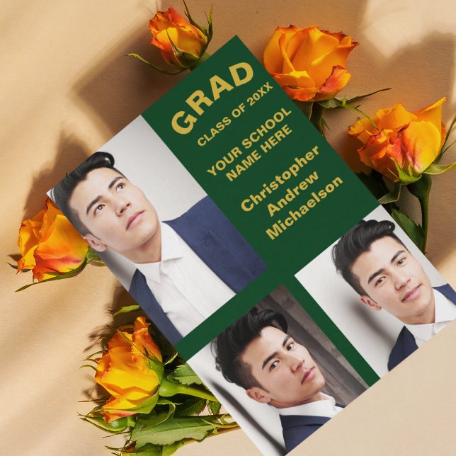 Anúncio Minimalist Typography 3 Photo Graduation (Criador carregado)