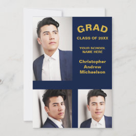 Anúncio Minimalist Typography 3 Photo Graduation