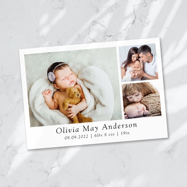 Anúncio Minimalista 3 Foto Nova Bebê (Criador carregado)