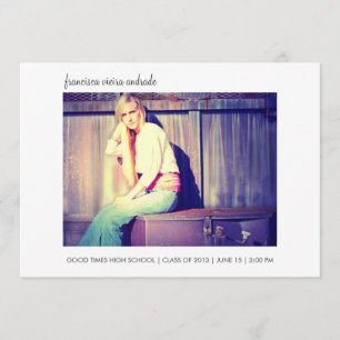 Anúncio Minimalista Branco da Graduação de Foto do segundo