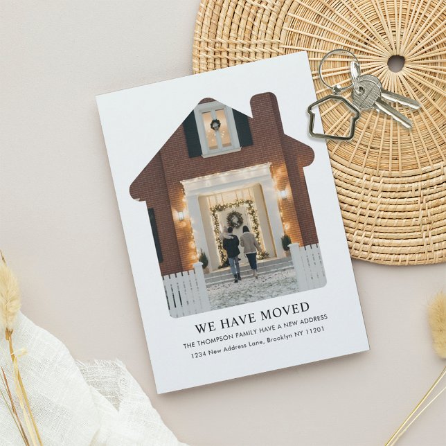 Anúncio Minimalista, Mudamos Nova Foto Para Casa (Criador carregado)