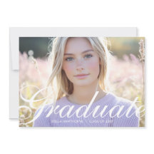 Minimalista Script Elegante Foto Graduação