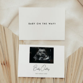 Anúncio Minimalistic Script "Baby On The Way!" Pregnancy