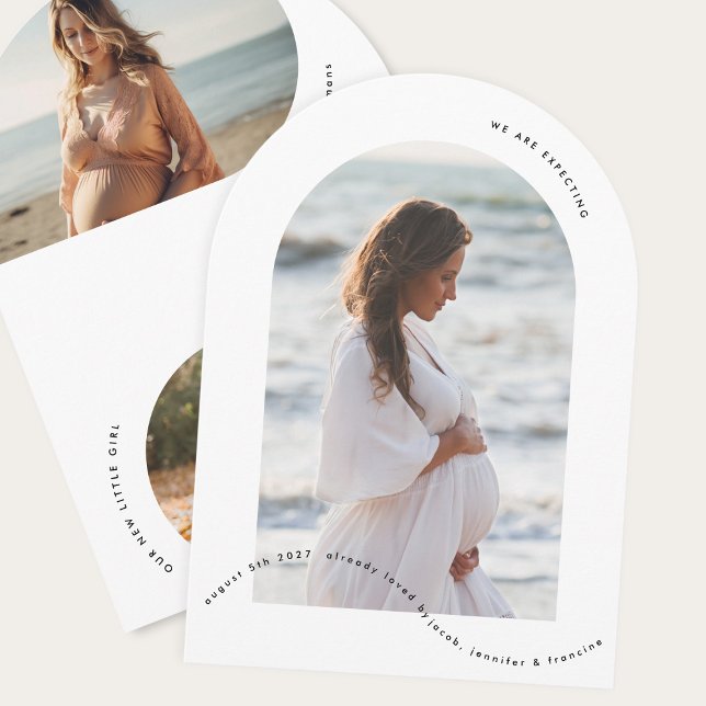 anúncio mínimo de gravidez do bebê fotográfico (Criador carregado)