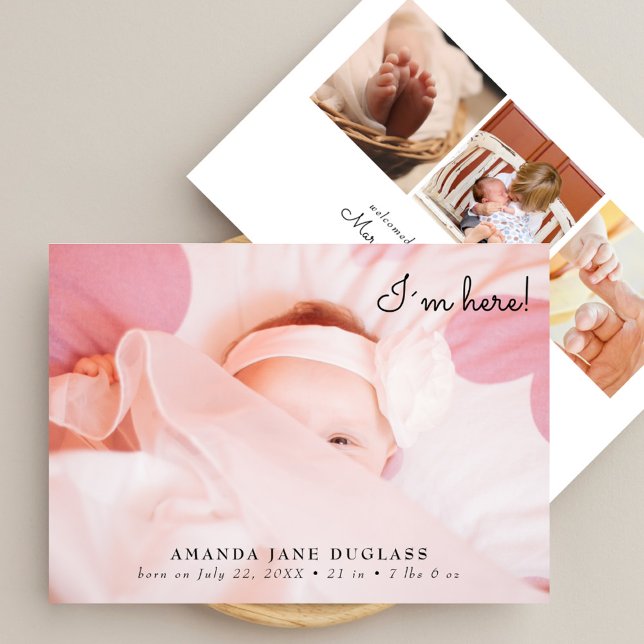 Anúncio mínimo de nascimento da Colagem de Fotos M (Criador carregado)