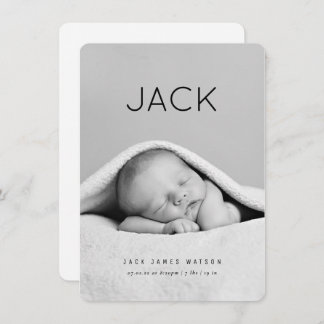 Anúncio mínimo de nascimento do bebê