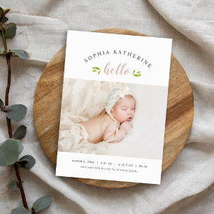 Anúncio minúsculo do nascimento da foto dos galh