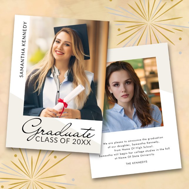 Anúncio Modern 2 Photo Graduation Class of 2026  (Criador carregado)