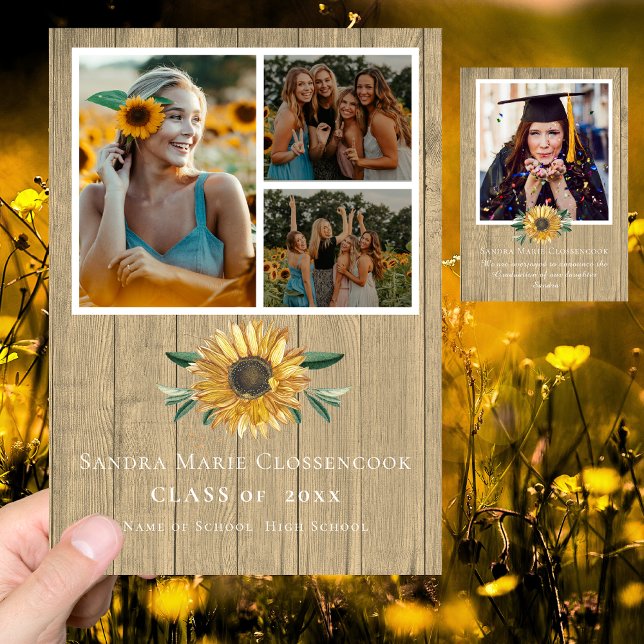 Anúncio Modern 4 Foto Colagem de Fotos Graduação de Girass (Criador carregado)